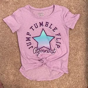 Purple gymnast t shirt